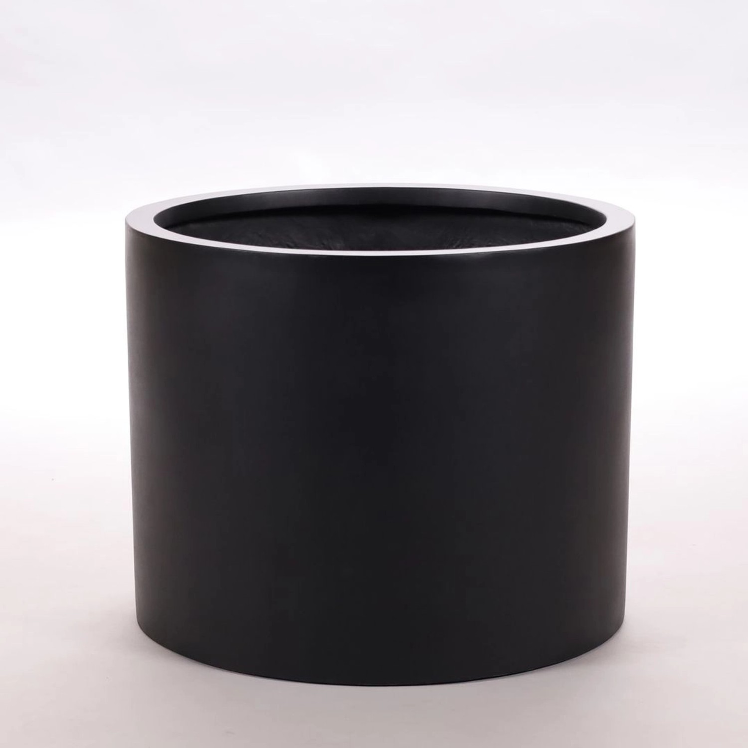 Elegant Einrichten Pflanzkübel Fiberglas Zylindrisch D30xH25cm Schwarz-matt günstig online kaufen