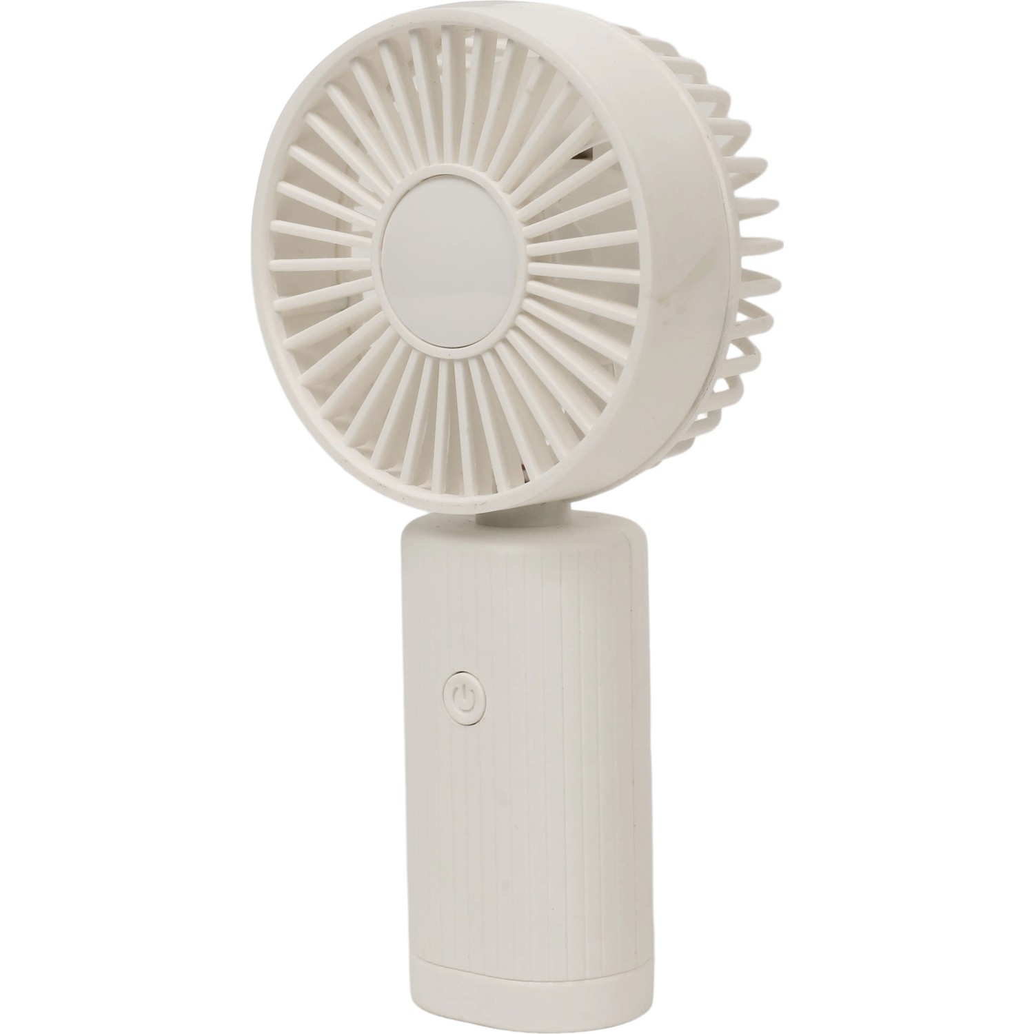 Weißer USB Handventilator für Reisen und Büro.