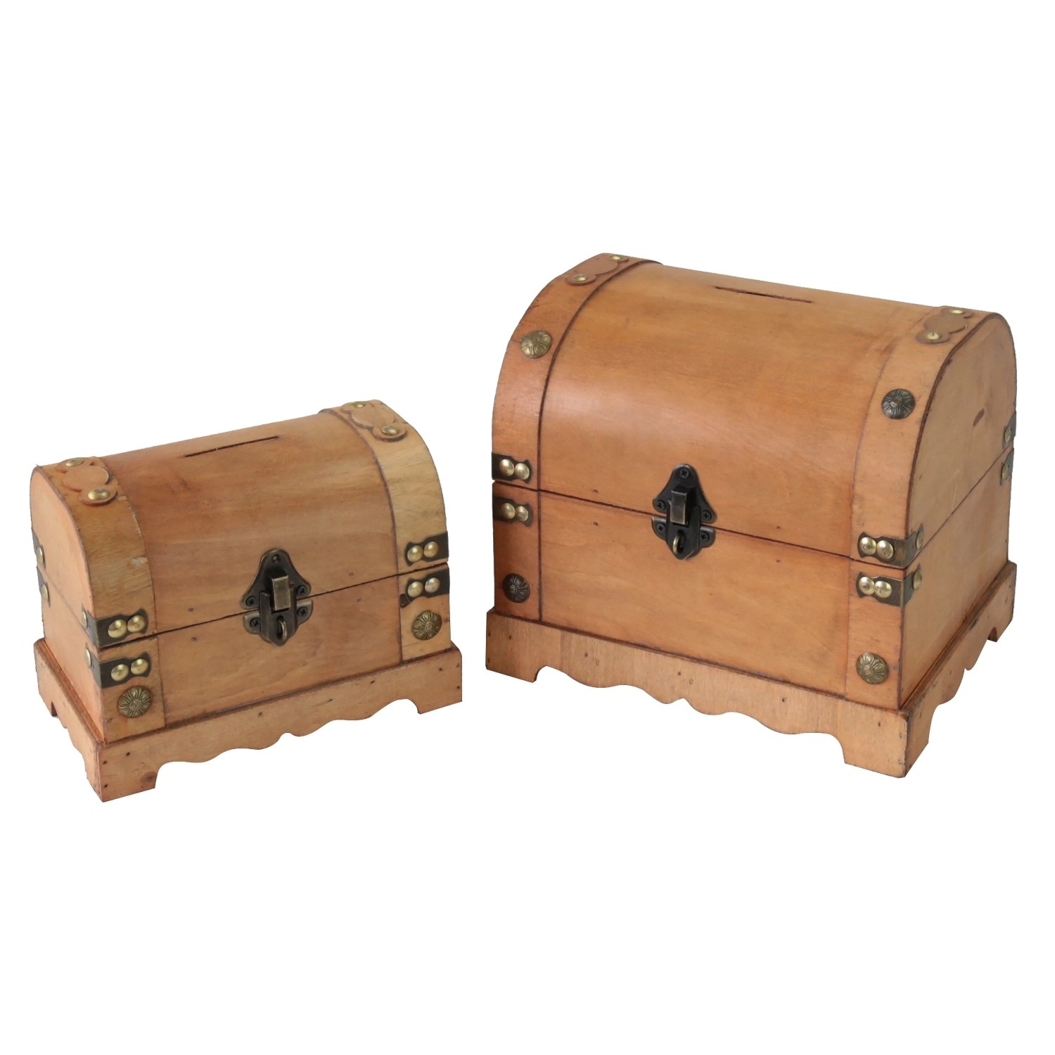HMF 6414700 Spardose Holz Schloss 2er Set Versch Größen Namibia günstig online kaufen