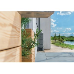 Waterform Regentonnenset Tenso 120 l Grau Glatt