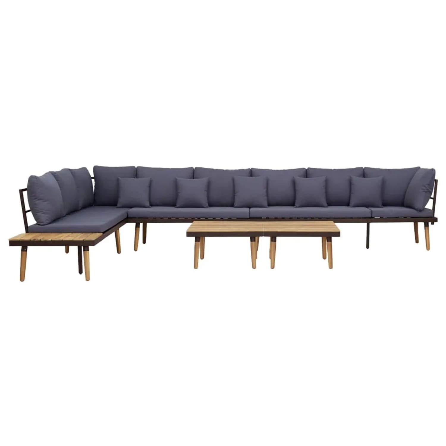 vidaXL Garten-Lounge-Set 8-Sitzer mit Kissen Massivholz Akazie 316644