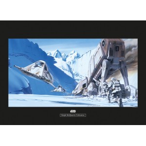 Komar Star Wars Wandbild Snowspeed, 70x50 cm, mit Szene aus der Schlacht auf Hoth.