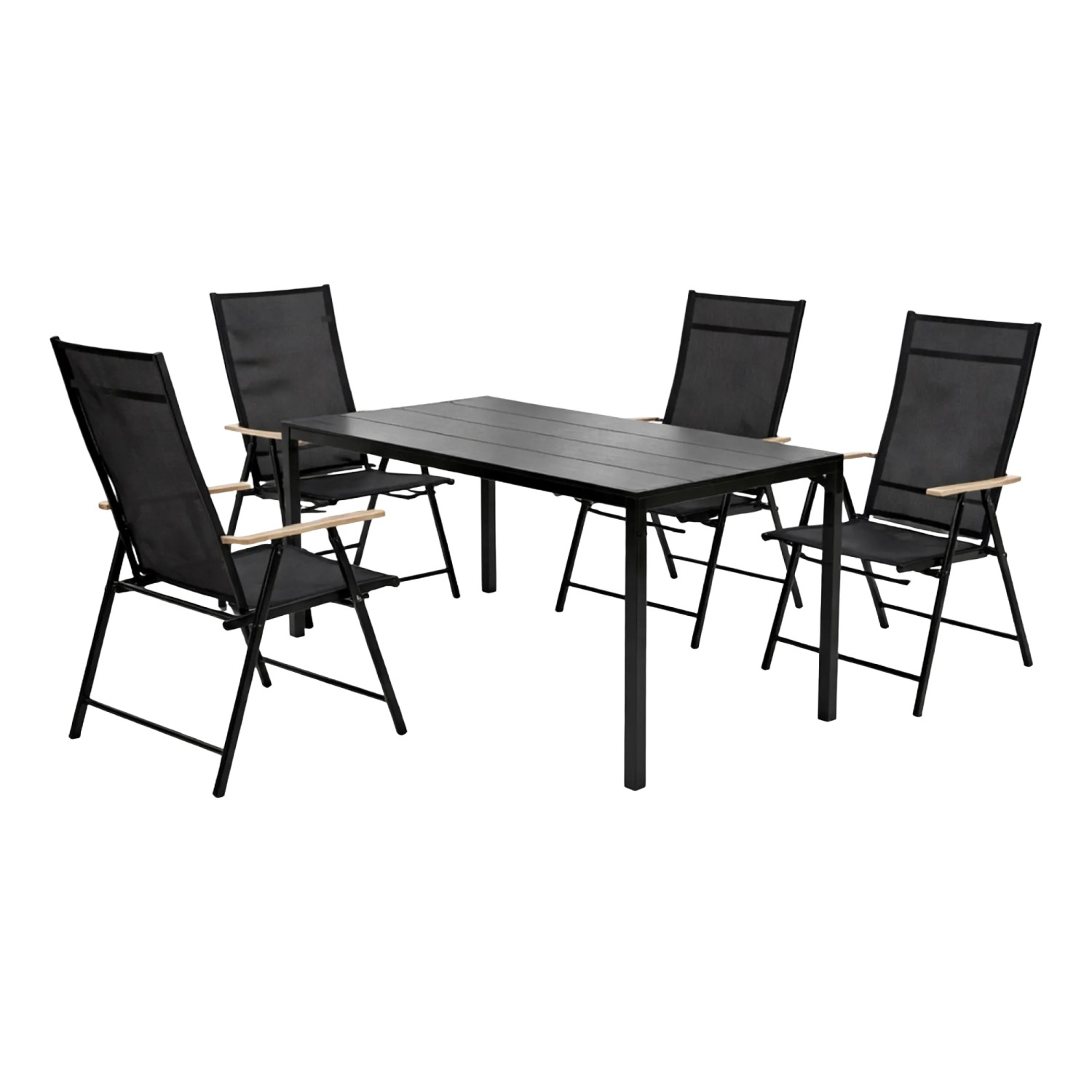 Greemotion Gartenmöbel-Set Merida 3 Aluminium 5-teilig Anthrazit