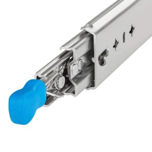 SOTECH Schwerlastauszug 400mm, 100kg, mit blauem Hebel für Lock-In/Out Funktion.