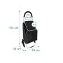 Relaxdays Einkaufstrolley Polyester Aluminium Schwarz Treppensteiger Klappbar 101 cm x 48 cm x 38 cm 2,5 kg_4