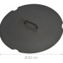 Schwarzer CookKing Deckel für Feuerschale, Ø 82 cm, aus robustem Stahl.