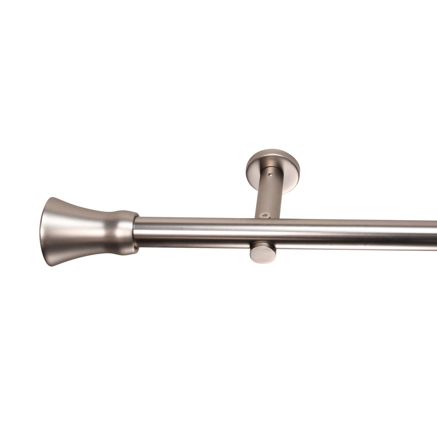 Deco-Raum Gardinenstange nach Maß 1-Lauf Kegel Ø 25mm Edelstahl-optik 180cm_9