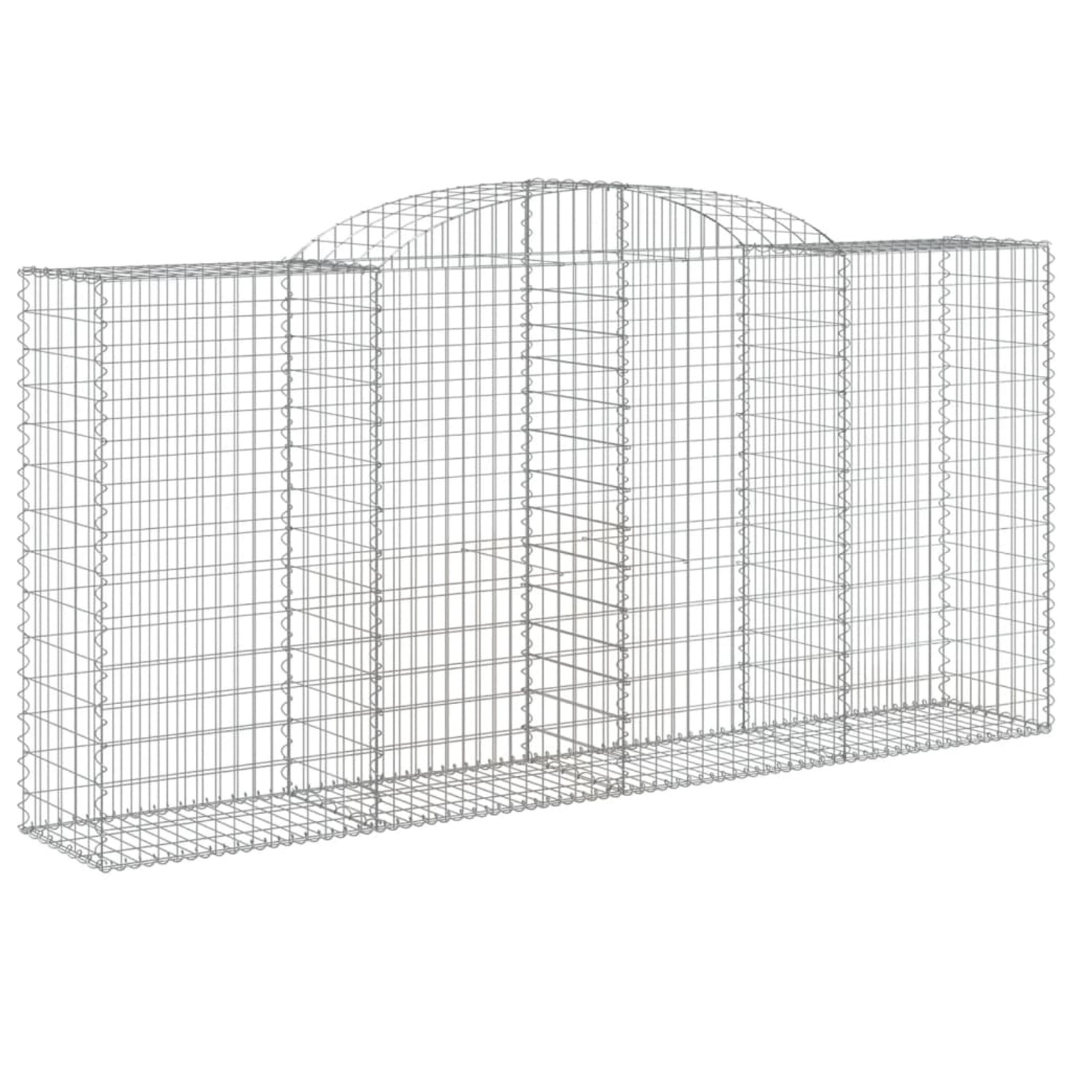 vidaXL Gabionen mit Hochbogen 6 Stk 300x50x140/160cm Eisen 1666603