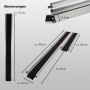 TRUTZHOLM Alu Teleskoprampe, 105-183cm, Traglast 272kg, Rollstuhlrampe mit Tasche, Abmessungen