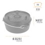 Schwarzer Petromax Dutch Oven FT4.5-T mit planem Boden, 3,5 l, ideal zum Kochen und Backen im Freien.