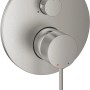Grohe Essence Einhand-Duscharmatur mit 3-Wege-Umstellung in Supersteel-Optik.
