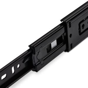 Schwarzer SOTECH Vollauszug aus Stahl, kugelgelagert, 600 mm Länge, für Schubladen bis 45 kg.