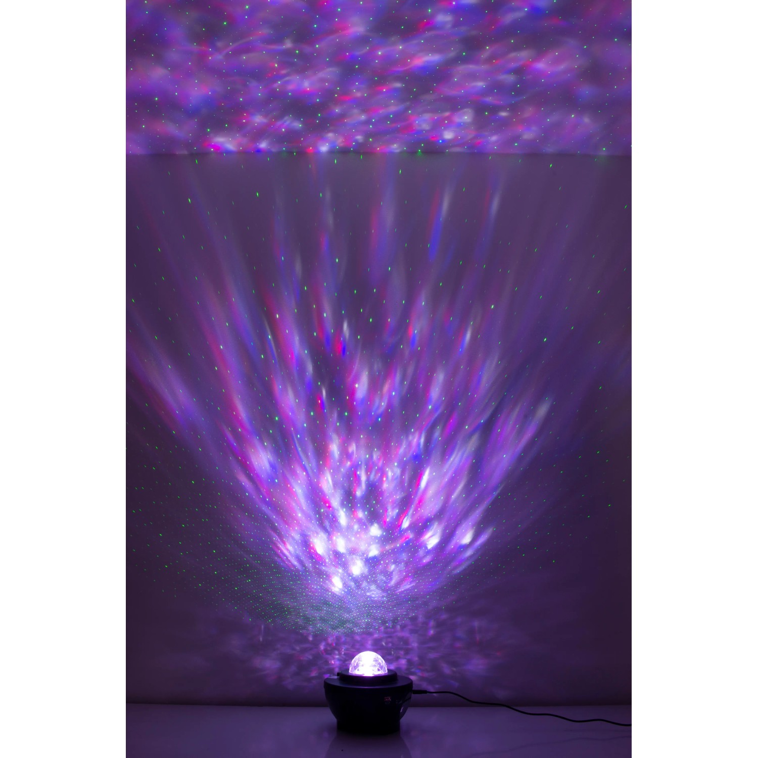 Näve LED-Projektor Athmospheric Galaxy/Water projiziert Galaxie- und Wassereffekte an Wand und Decke.