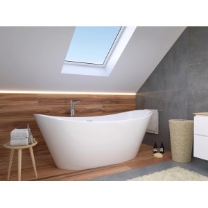 Bad Land Freistehende Badewanne Rossa 170x80 + Ablauf