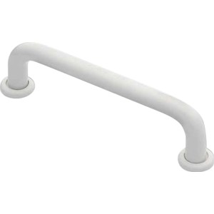 Weißer Möbelgriff 0364 aus Kunststoff für Schränke und Schubladen.