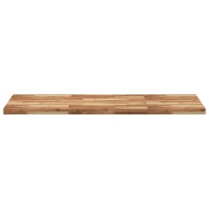 Rechteckige Waschtischplatte aus geöltem Akazienholz, 140x60 cm, für Badezimmer.