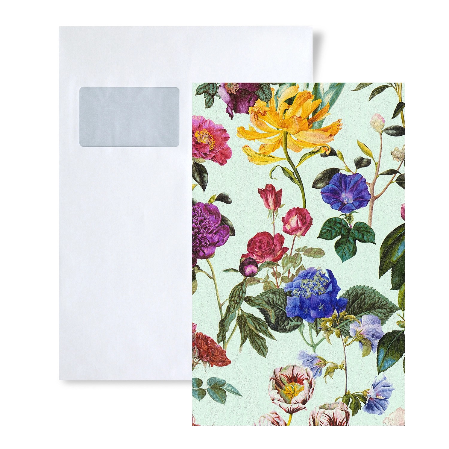 PROFHOME 1 MUSTERSTÜCK S-373362-GU DIN A4 MUSTER der Blumen Tapete günstig online kaufen