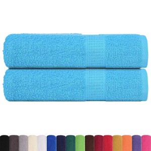 vidaXL Duschtücher 2 Stk Türkis 70x140 cm 360 g/m² 100% Baumwolle 136977