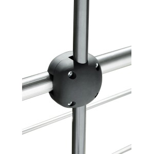 Schneider Foxi Schirmhalterung in Anthrazit zur Befestigung am Balkongeländer.