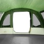 Innenansicht: Grünes Tunnel-Familienzelt für 8 Personen von vidaXL. Campingzelt mit Fenstern und Eingang.