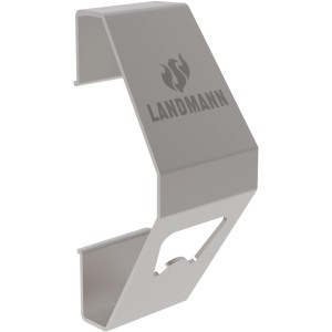 Magnetischer Landmann Flaschenöffner aus Edelstahl für Grillutensilien.