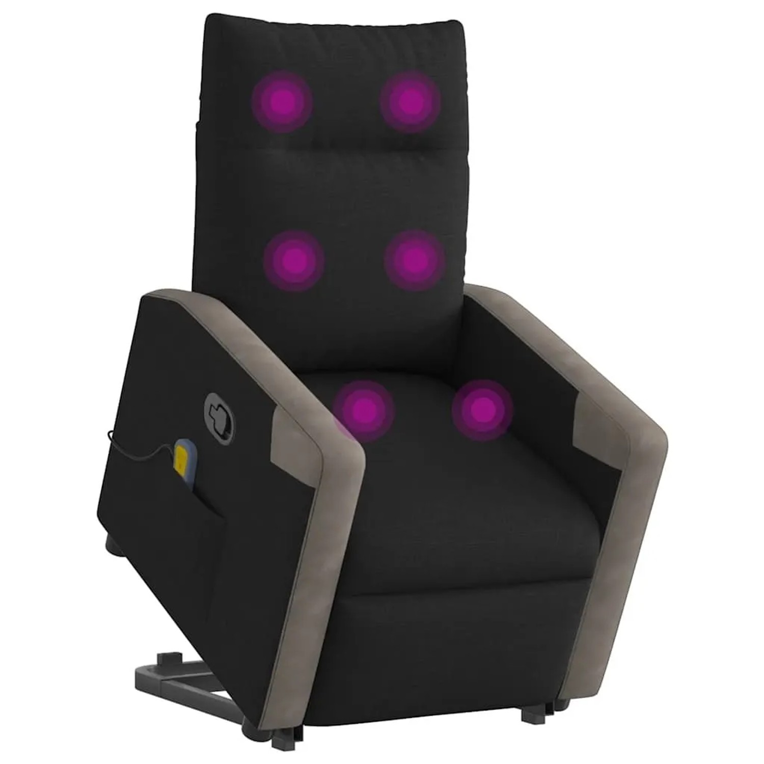 vidaXL Massagesessel mit Aufstehhilfe Schwarz Stoff 3324097
