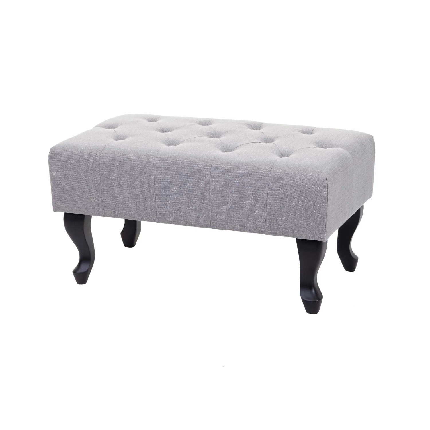 MCW Ottomane Chesterfield Wasserabweisend Stoff/Textil 39x77x47cm Grau