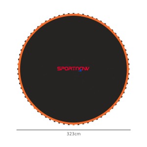 SPORTNOW Trampolin Sprungtuch, orange Umrandung, 323 cm Durchmesser.