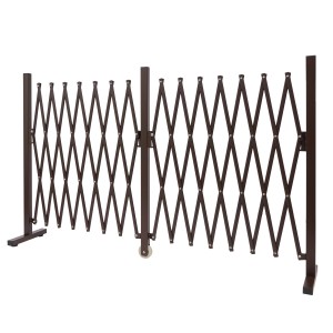 Braunes MCW Absperrgitter aus Aluminium, ausziehbar von 52 bis 400 cm, für Garten und mehr.