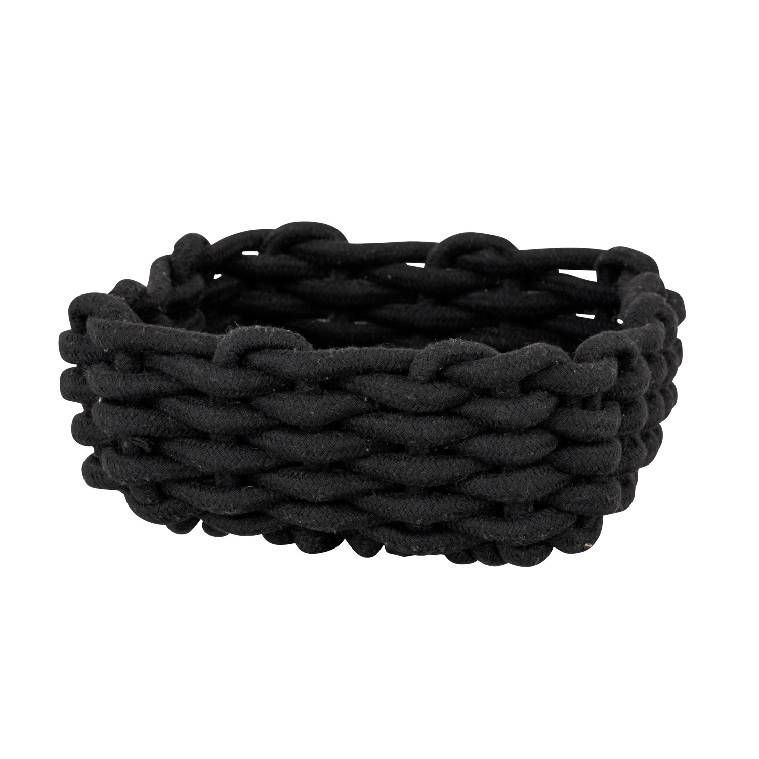 Schöner Wohnen Badkorb Melara M Schwarz aus Cotton Rope