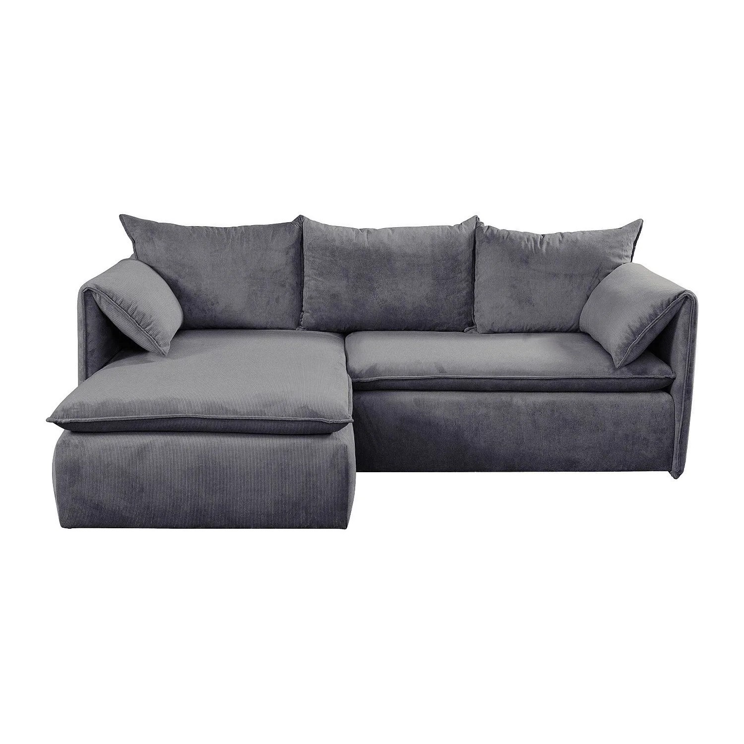 Vente-unique Schlafsofa Teodora Blau 230 cm