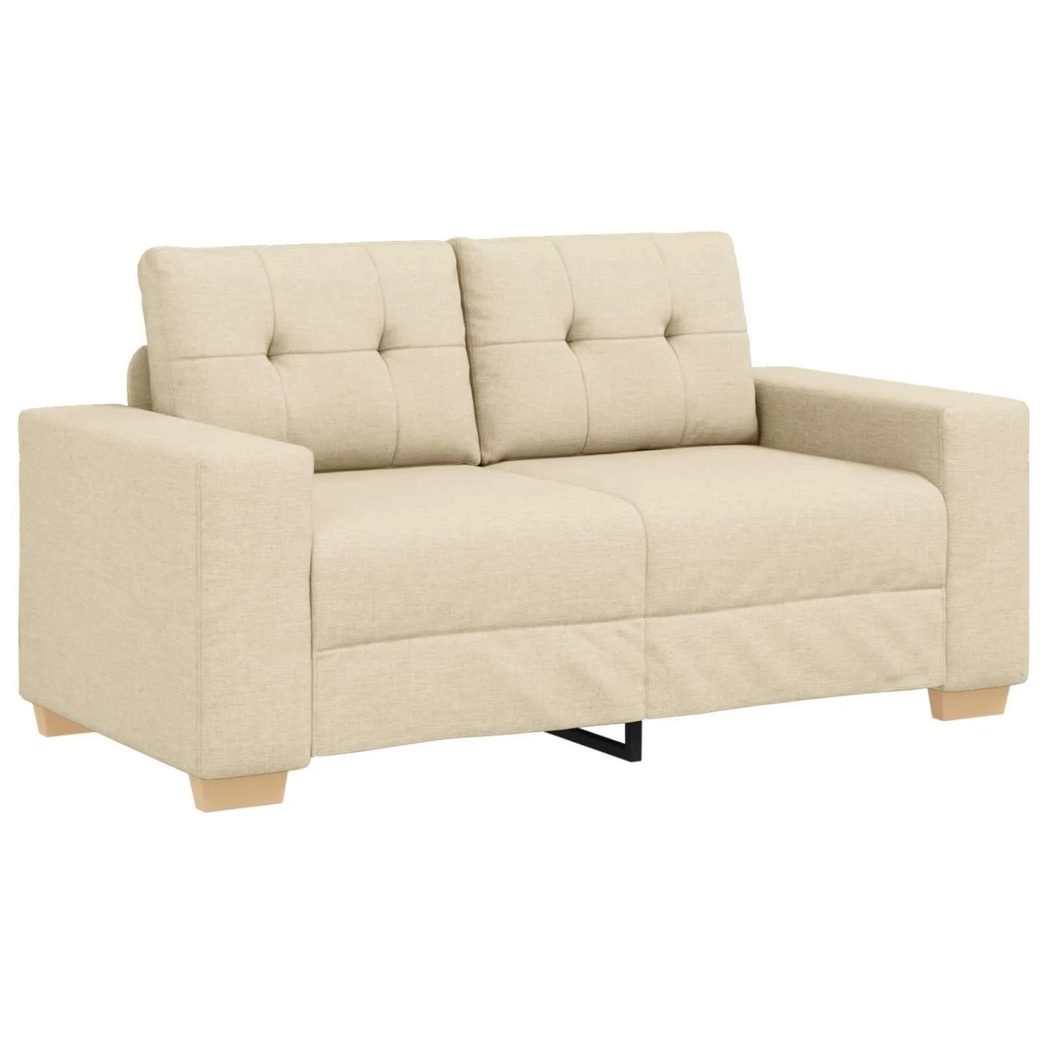 vidaXL Zweisitzer-Sofa Creme 120 cm Stoff 4105075