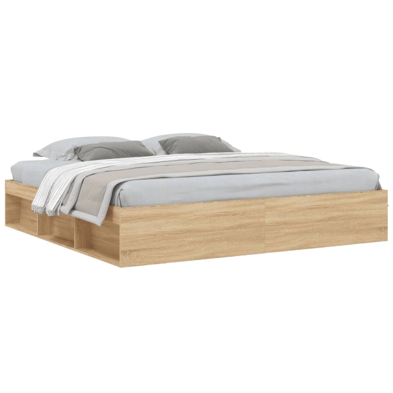 vidaXL Bettgestell Sonoma-Eiche 200x200 cm1925264 günstig online kaufen