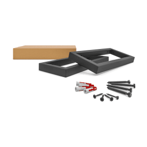 HEVVA Waschtischhalterung RHEIN 15 cm Hoch 50 cm Tief 2er Set Schwarz