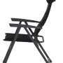 Siena Garden Campingsessel Premium, anthrazitfarbener Klappstuhl mit AirMesh-Bezug und Aluminiumgestell.