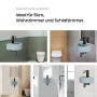Emke Mini-Waschbecken, hellgrau-blau, U-Form, zur Wandmontage. Ideal für kleine Bäder.