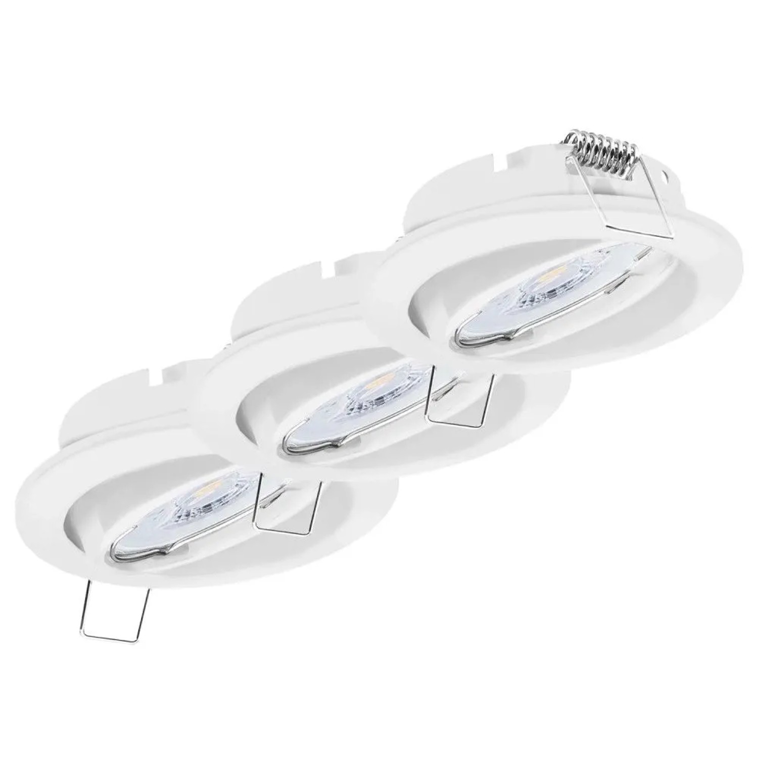 Oktaplex Dijon 3er Set LED-Einbaustrahler Dimmbar Schwenkbar Weiß 4,9W Neutralweiß 4000K 230V Flach Lochmaß 68 mm