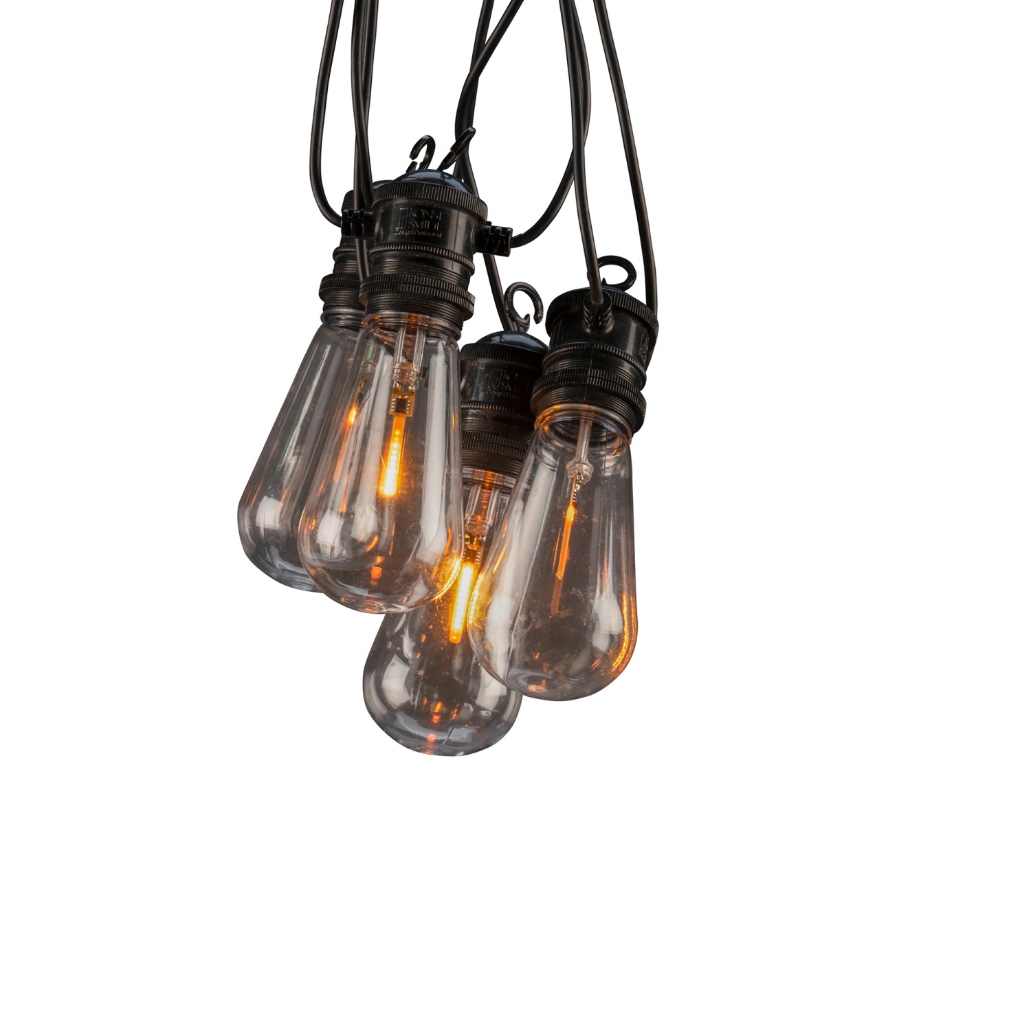 Konstsmide LED-Lichterkette Water Drop 10 Klare Birnen 4,50 m Schwarz günstig online kaufen