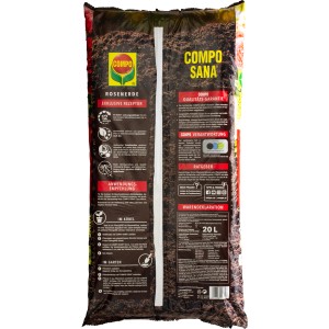 Sack Compo Sana Rosenerde, 20 l, Spezialerde für Rosen mit Langzeitdünger.