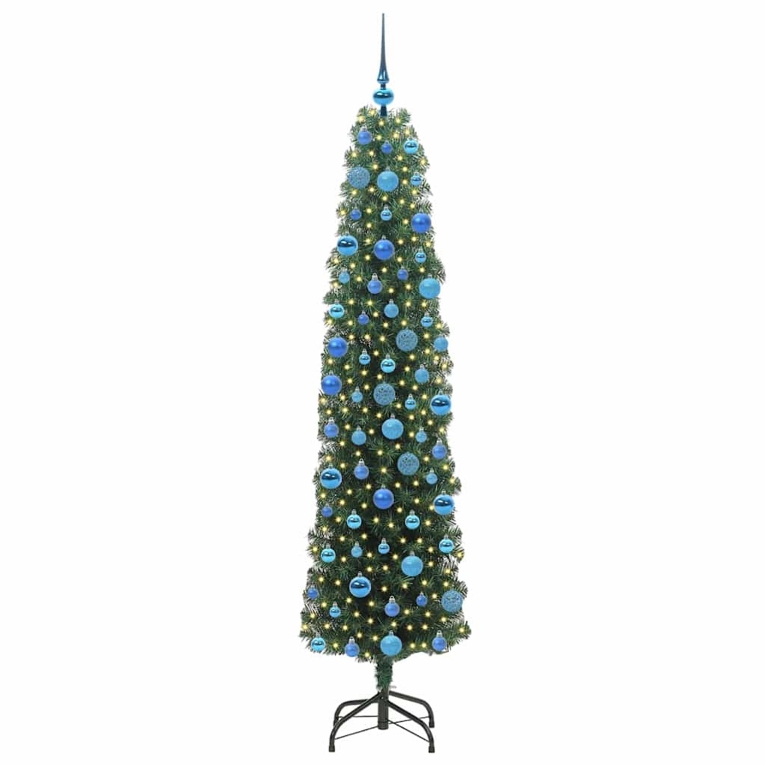 vidaXL Künstlicher Weihnachtsbaum mit 300 LEDs mit Ständer Grün 180 cm 3394950