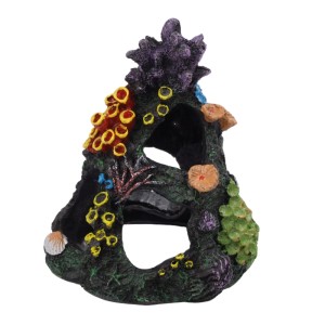 Relaxdays Aquariumdeko Korallenriff Polyresin Bunt 15 cm x 12 cm x 12 cm 0,22 kg
