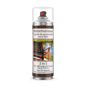 COLORS Holzschutzlasur Spray, Palisander, 400ml Dose für Holzschutz.