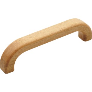 Griff S301 Buche Natur, lackierter Möbelgriff aus Buchenholz mit natürlicher Maserung.