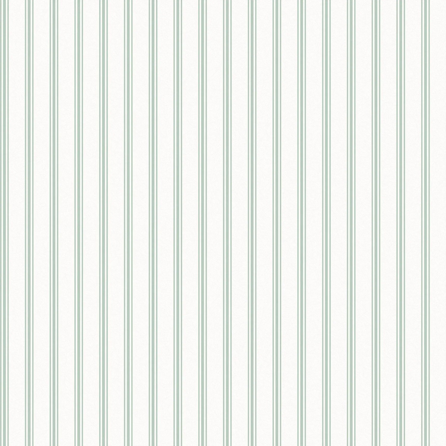 Laura Ashley Vliestapete Farnworth Stripe in Sage Green: Dekorative Tapete mit feinen, grünen Streifen.
