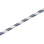 Schotleine, Ø 10 mm, weiß-blau-schwarz, als Meterware erhältlich.