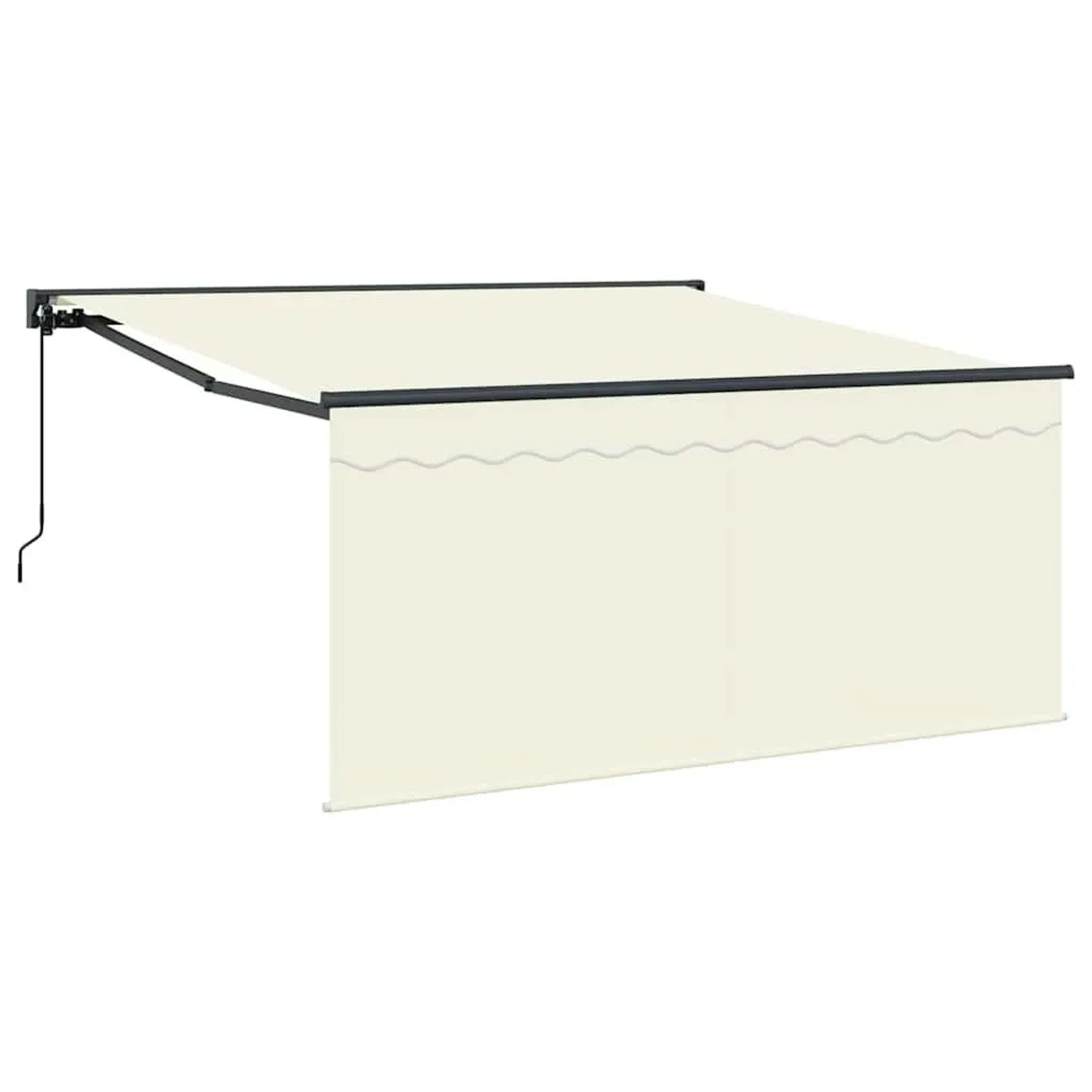 vidaXL Einziehbare Markise Creme 300 x 250 cm Polyester und Aluminium 3329921