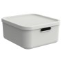Weiße Rotho Albula Multibox 20 l mit Deckel, eine praktische Aufbewahrungsbox.