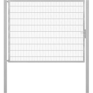 Feuerverzinktes Einzeltor Flexo Plus 250x200 cm mit Pfosten für Gartenzäune.