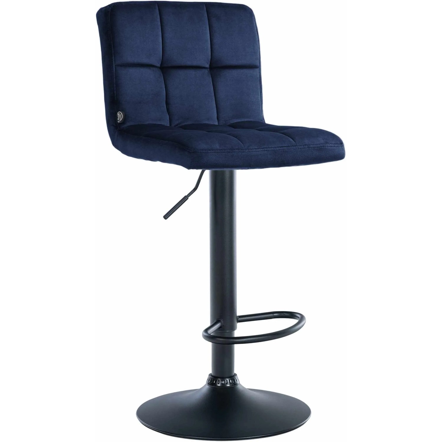 CLP Barhocker Peru Samt Blau/Schwarz