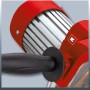 Detailaufnahme: Einhell GC-CS 235 E Sägekettenschärfgerät mit rotem Gehäuse und schwarzem Griff.